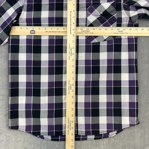 Eddie Bauer First Ascent Blue Black Snap Down Plaid Shirt Size Medium‎ - Picture 4 of 6